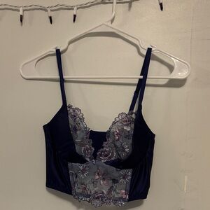 Victoria’s Secret Navy and Purple Corset Top
